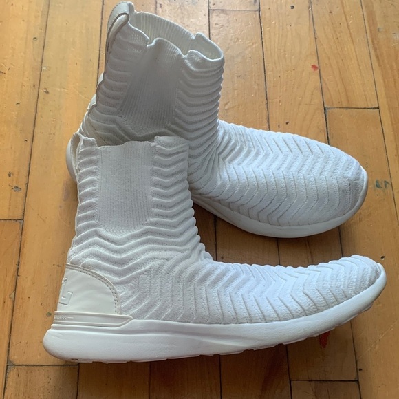 APL techloom chelsea White Knit High-Top Sneakers - Picture 2 of 7